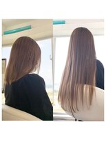 クラン ヘアーアンドスタジオ(CLAN hair & studio)&nbsp;ハイトーンカラープルエクステブリーチミルクティーベージュ