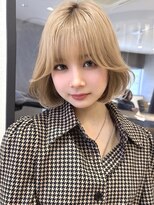 ロンドウル 熊本(Lond ulu) 大人可愛いショートボブ/ベージュ