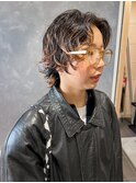 ショートウルフパーマ×デザインカラー♪