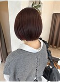 ショートボブ ／ チェリーレッド