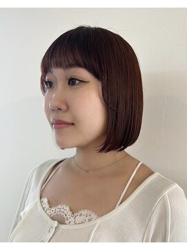 ミルヘアデザイン(mil hair design) ボブ　ミルクティーベージュ　艶髪　髪質改善カラー　ショート