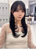 韓国ヘア/レイヤーカット/ワンカール/小顔カット/イメチェン