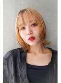 20代30代40代前下がり耳掛けショートボブ丸みウルフ◎