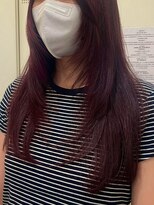 バサ 久米川店(BASSA)&nbsp;レイヤーカット×ワインレッド