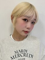 アローラ 三軒茶屋(Allora) 20代30代可愛いハイトーン☆ブロンドショートボブ