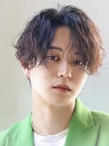 オーシャントーキョー 仙台(OCEAN TOKYO)&nbsp;センターパートツーブロックウェーブパーマメンズビジネス