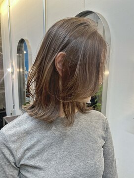 ソエル(Soell) 神戸三宮元町 ブラウン レイヤーカット 縮毛矯正 20代30代40代