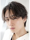 ニュアンス毛流れフェザーショートセンターパートウルフ