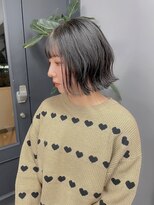 ノット(KNOTT)&nbsp;外ハネミニボブ黒髪カラー暗髪カラー