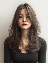 ダル 渋谷/表参道(DAL.)&nbsp;レイヤーカット髪質改善カラーブリーチなしダブルカラー韓国