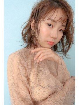 テューアヘアガーデン 豊川店(tua hair garden) うぶバングで個性がチラリのこなれヘアースタイル