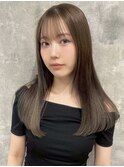 ミルクティーブロンド/ダークブルー/デジタルパーマ/町田