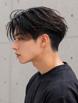 オラ ボーテ(Aura Beaute)&nbsp;ツーブロック アップバング センターパート 韓国風 パーマ