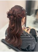 ハーフアップお団子
