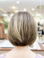 ビーワンヘアー 藤井寺 土師ノ里(B1hair)&nbsp;ハイライト/白髪ぼかし/ボブ