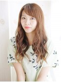 セミウエットのミックスカールスタイル