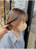 インナーカラー×くすみベージュ