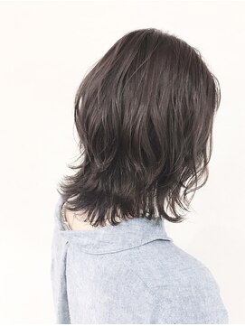 シアー(sheer) 《sheer/氏家》＃ミディアムウルフ＃パープルベージュ