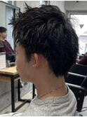 メンズ/アップバング/ベリーショート/束感ショート/波巻き
