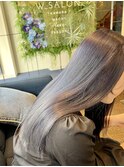【W_SALON 河原町】シルバーグレージュ/髪質改善