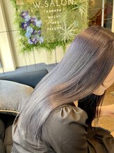 ダブル アンダーバー サロン(W_SALON)&nbsp;【W_SALON 河原町】シルバーグレージュ/髪質改善