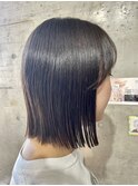 切りっぱなしボブ×アッシュブラウン