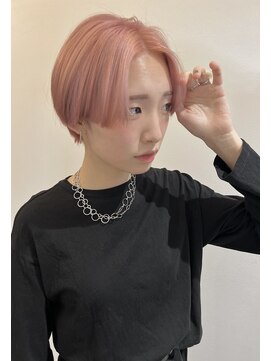 イル 大阪淀屋橋(i'll) ジェンダーレス小顔ハンサムショート ピンクヘア
