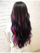 ヘアーエクステンド エフ 渋谷(f)&nbsp;ブラック＆ビビッドピンク