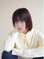 ムク 甲府(muku.)&nbsp;ミディアムヘア/斜めバング/グレージュカラー/甲府駅