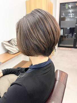 ランプ(Lamp) 【白髪染め可】ボブショート ビフォアー＆アフター/白髪ぼかし