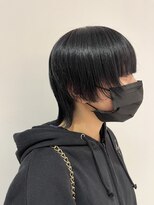 ビーハイブアヴェダ PARCO2店(BEHIVE AVEDA)&nbsp;【yuuna】黒髪×中性ウルフ