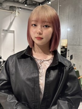 モニカ(MONIQA) 【ミルクティー×ルーツブラウン】ブリーチデザインカラー