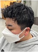 波巻きパーマツイストスパイラルパーマメンズマッシュパーマ