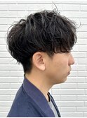 シャドウパーマメンズカットパーマカラー波巻きスパイラルパーマ