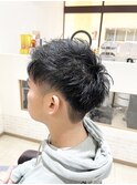 メンズツーブロックマッシュショート