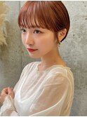 熊本 マッシュショート オレンジブラウン 髪質改善 Arisa.