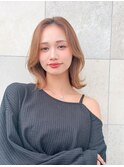 20代・30代【ブリーチなしWカラー×くびれロブ】
