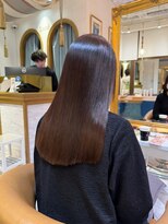 ロンドアベニール 北千住(Lond avenir)&nbsp;ブリーチなしチェリーブラウン髪質改善縮毛矯正酸性ストレート