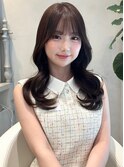 縮毛矯正/ナチュラルブラウン/くびれヘア/顔周りカット/前髪