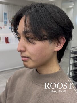ルースト 八王子店(ROOST) メンズヘア/毛流れセンターパート/ツーブロック/眉毛