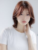 マカロン 会津若松 FA town店(MACARON)&nbsp;着物ヘア/ダークアッシュ/ミディアムレイヤーカット/会津124