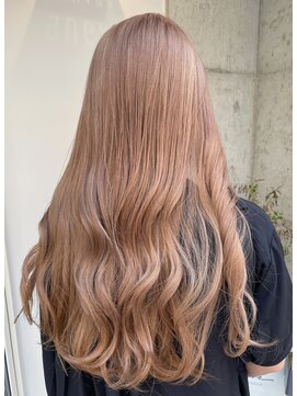 キャンバス 川崎(canvas.) ロング　ミルクティーベージュ／ブリーチ／ダブルカラー