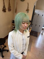メルク(merc)&nbsp;レイヤー ボブ ショート インナーカラー 韓国
