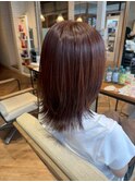 くびれレイヤーで叶える艶ブラウンミディ 