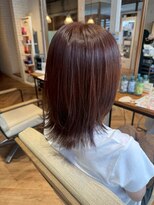 ヘアーショップ エヌアンドエー 越谷店(hair shop N&A) くびれレイヤーで叶える艶ブラウンミディ