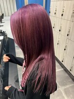 アース いわき店(HAIR&MAKE EARTH)&nbsp;ツヤ髪ピンクパープルストレート