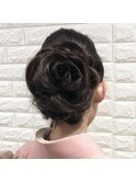 薔薇ヘアアレンジ