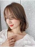 【EMMA GINZA】マロンベージュ 小顔みせボブ【MARIA】