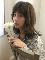 フロート 小阪店(float) グレージュ_マロンベージュ Aラインボブ かきあげ