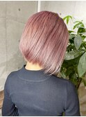 前下がりラベンダーピンク